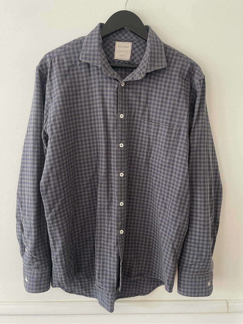 Billy Reid 100% Cotton Flannel Button Down Shirt Size L